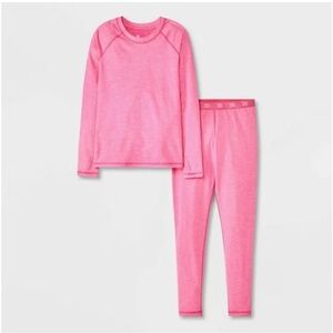 Girls All in Motion Target Pink Winter Thermal Set | Activewear Medium 7/8